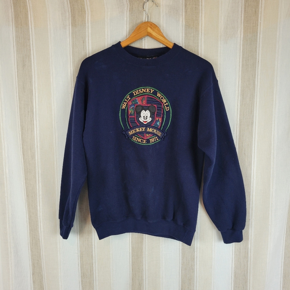 Vintage Disney Originals Crewneck Embroidered Navy Blue Size‎ Small